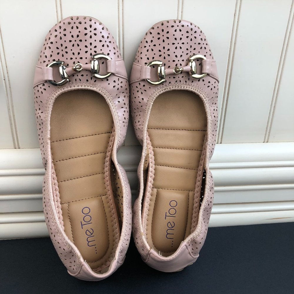 Me Too Blush Flats with Metallic Accents